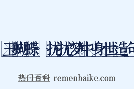 玉蝴蝶·扰扰梦中身世造句是什么意思的图片